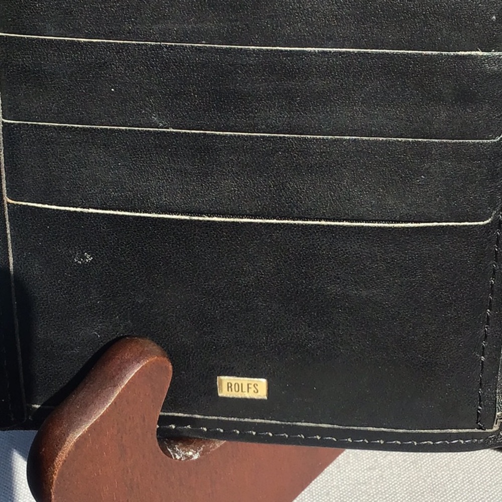 VTG ROLFS BLACK LEATHER WALLET - Picture 5 of 7